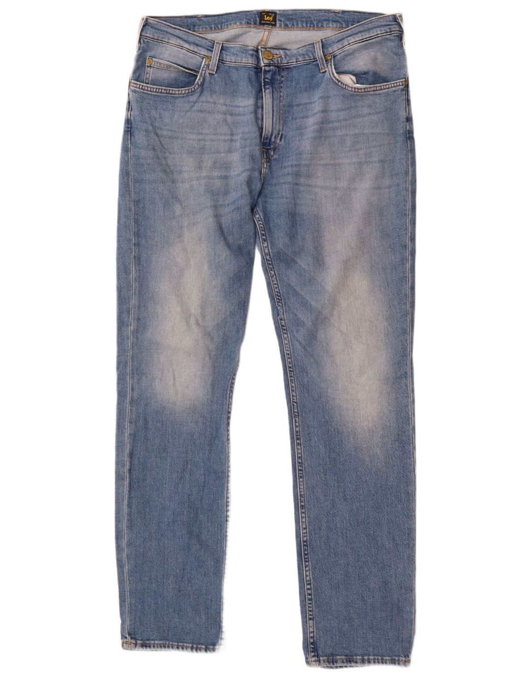 Lee Herren Rider Straight Jeans W36 L32 Blaue Baumwolle