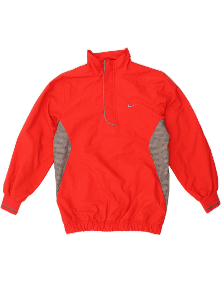 NIKE Boys Pullover Tracksuit Top Jacket 10-11 Years Red Colourblock Vintage Nike and Second-Hand Nike from Messina Hembry 