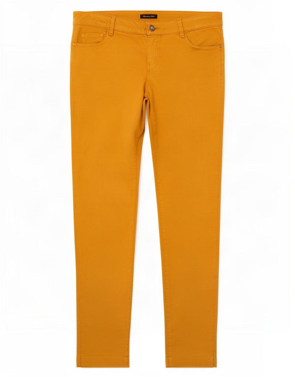 Massimo Dutti Damen Skinny Freizeithose EU 40 Medium W30 L28 Gelb