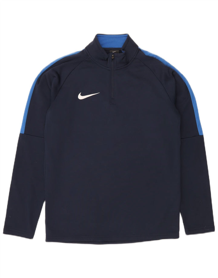 NIKE Herren-Trainingsanzug mit Dri-Fit-Pullover, Größe S, Marineblau, Farbblock