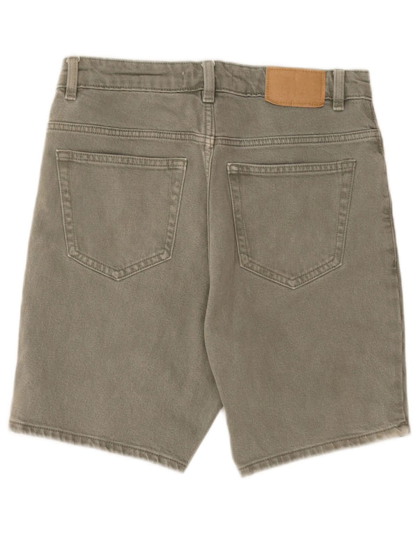 Zara Herren Jeansshorts EU 38 Small W30 Khaki Baumwolle