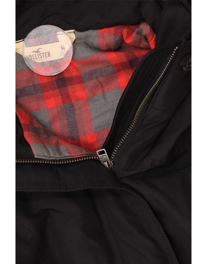 Hollister Damen-Parkajacke mit Kapuze, UK 14, mittelschwarz