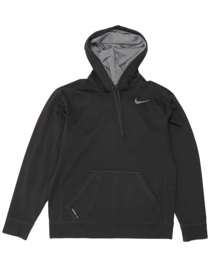 Nike Herren Therma-Fit Kapuzenpullover Mittelschwarzes Polyester
