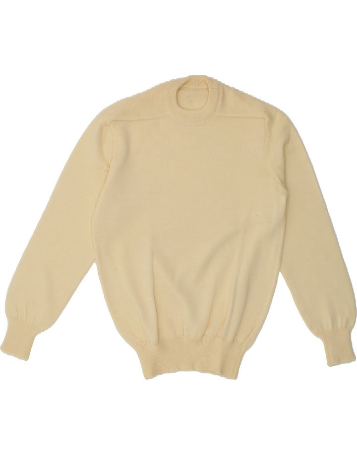 VINTAGE Womens Crew Neck Jumper Sweater UK 12 Medium Off White Vintage Vintage and Second-Hand Vintage from Messina Hembry 