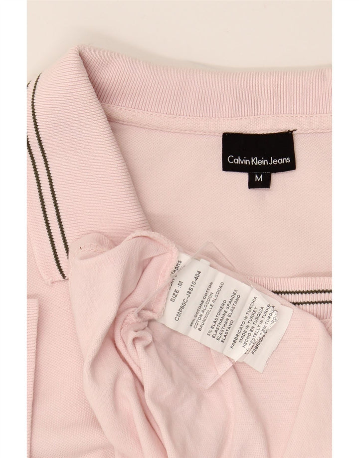 CALVIN KLEIN JEANS Herren-Poloshirt mit Grafik, Mittelrosa, Baumwolle
