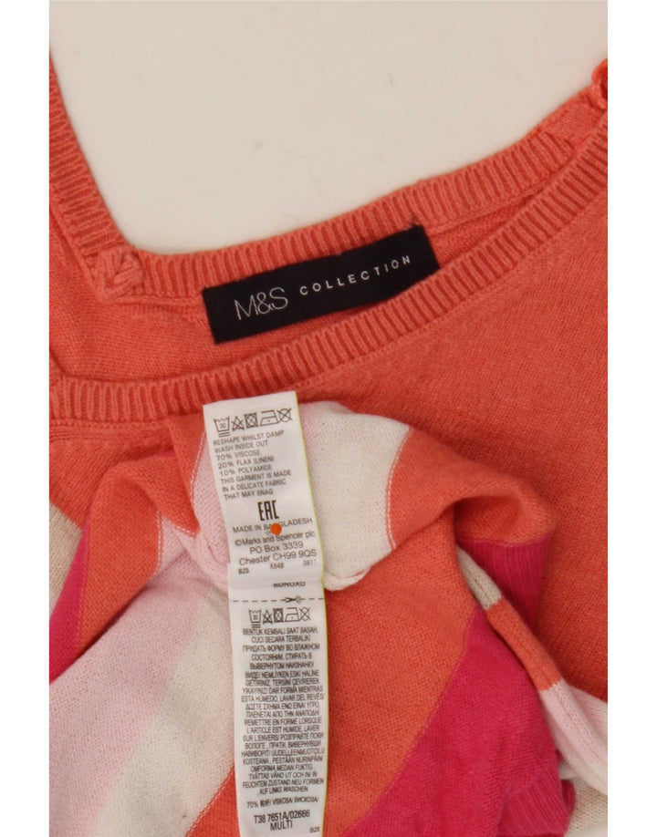 Marks & Spencer Damen-Pullover mit V-Ausschnitt, Größe M, mehrfarbig