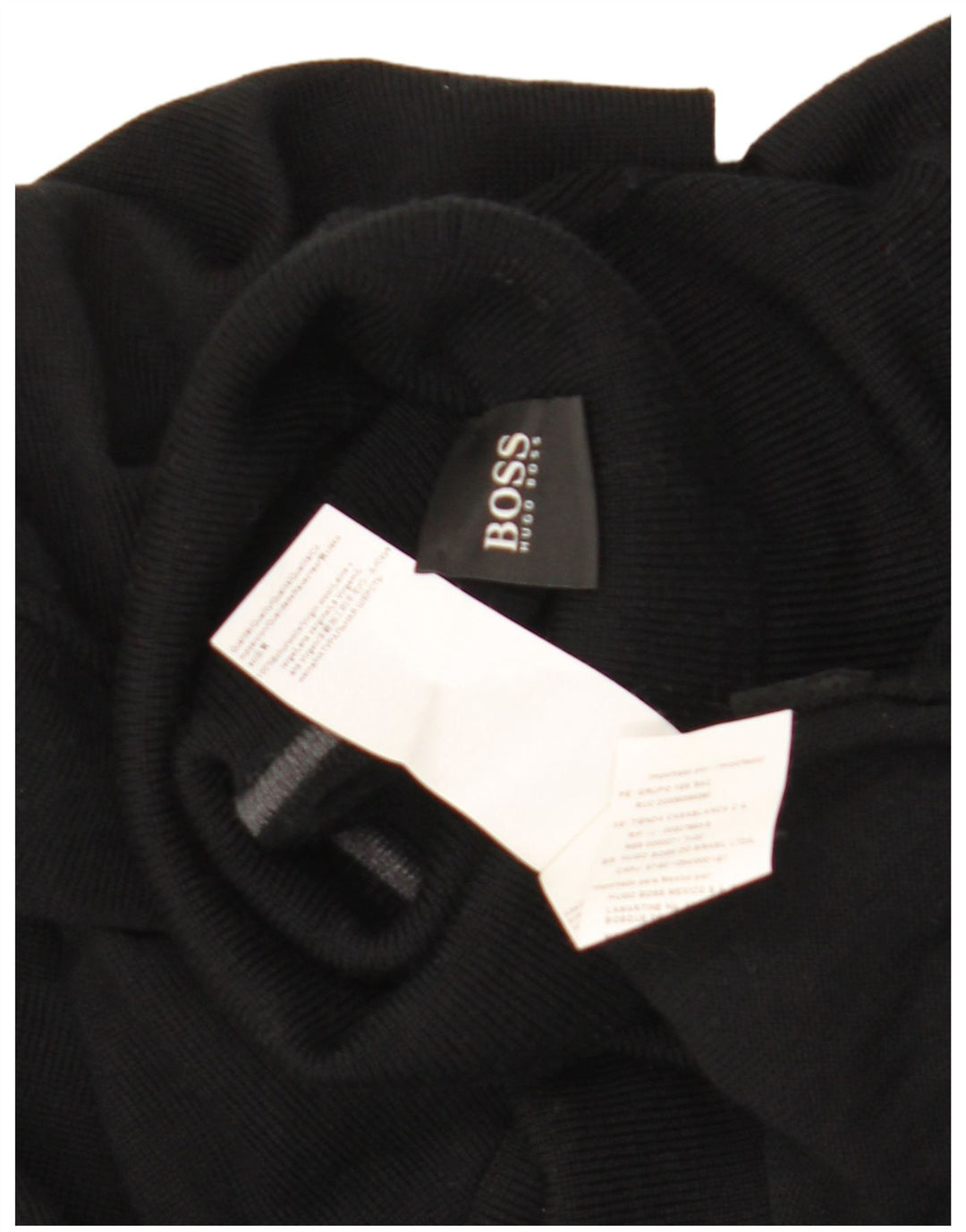 Hugo Boss Herren-Pullover mit Rollkragen, 2XL, schwarze Wolle