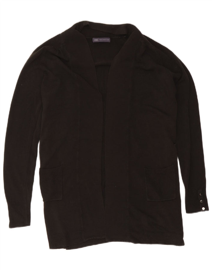Marks & Spencer Offener Damen-Cardigan-Pullover UK 12 Medium Schwarz Acryl