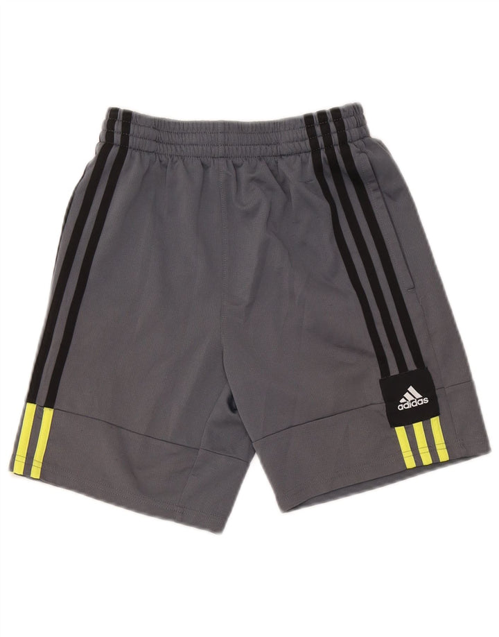 Adidas Sportshorts für Jungen, 10–11 Jahre, mittelgraues Polyester