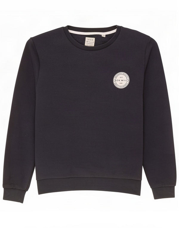 Jack Wills Herren-Sweatshirtpullover, groß, marineblaue Baumwolle