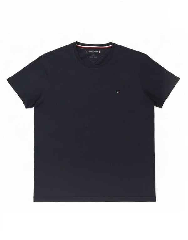 Tommy Hilfiger Herren T-Shirt Top Large Marineblau Baumwolle