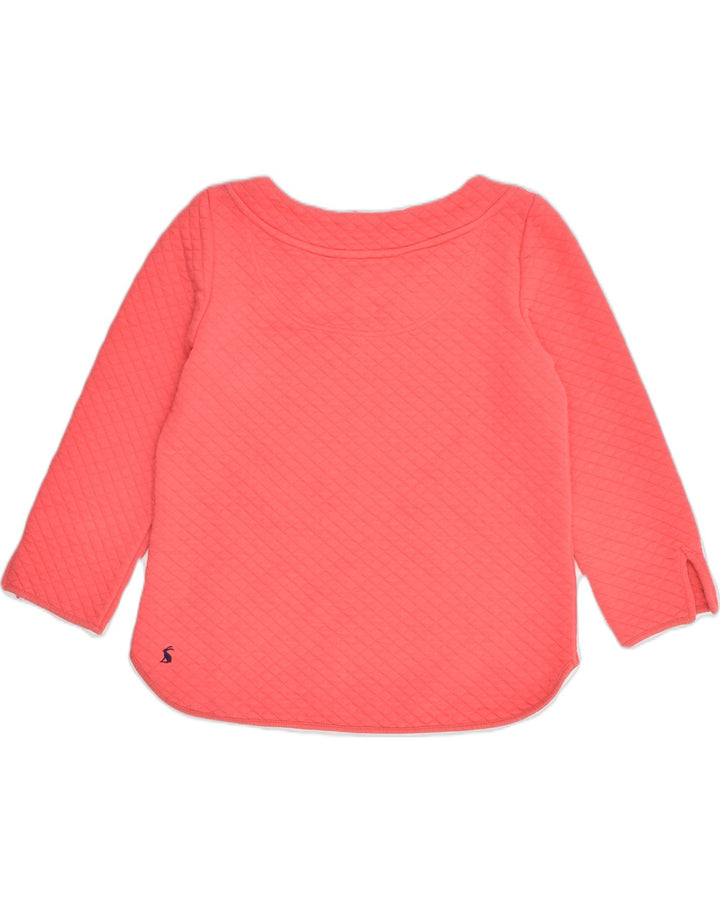 JOULES Womens 3/4 Sleeve Sweatshirt Jumper UK 10 Small  Red Cotton | Vintage Joules | Thrift | Second-Hand Joules | Used Clothing | Messina Hembry 