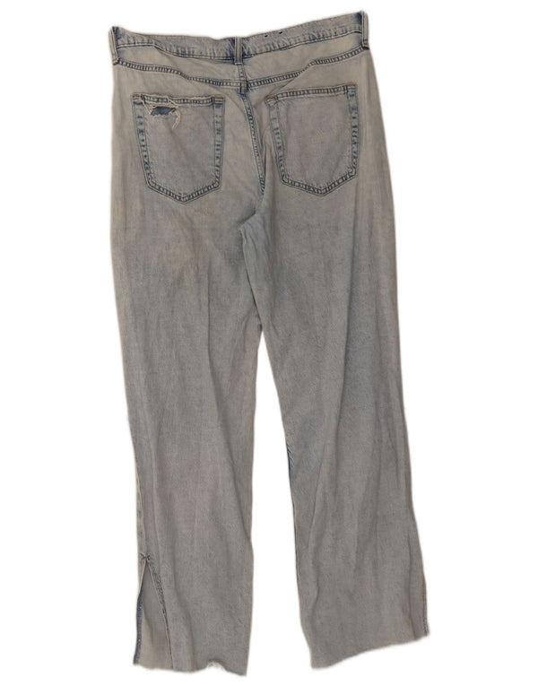 Gap Damen Distressed Mid Rise Loose Jeans W31 L29 Blau Baumwolle 90er Jahre