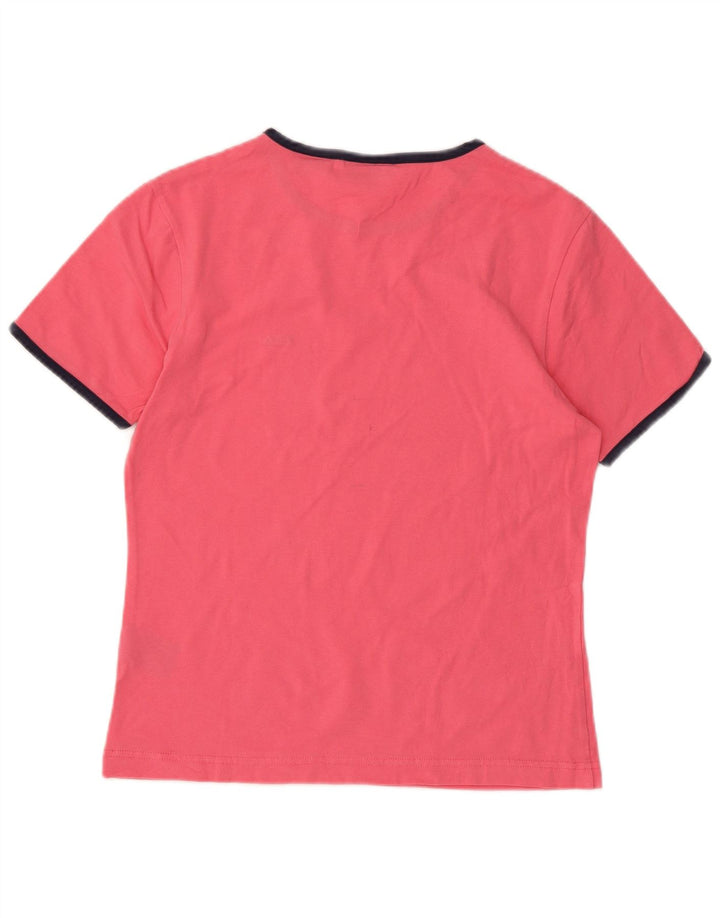 FILA Damen T-Shirt Top UK 12 Mittelrosa Baumwolle