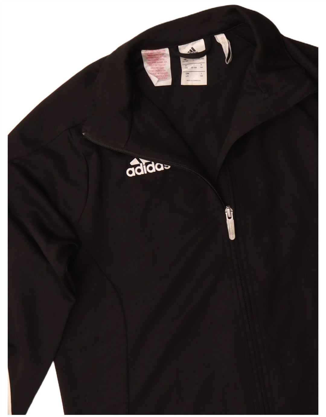 Adidas Jungen Climalite Trainingsanzug Top Jacke 13-14 Jahre Schwarz Polyester