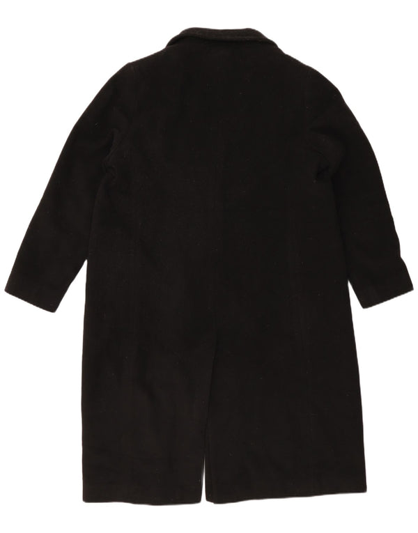 Marks & Spencer Damen Zweireihiger Mantel UK 18 XL Schwarze Wolle