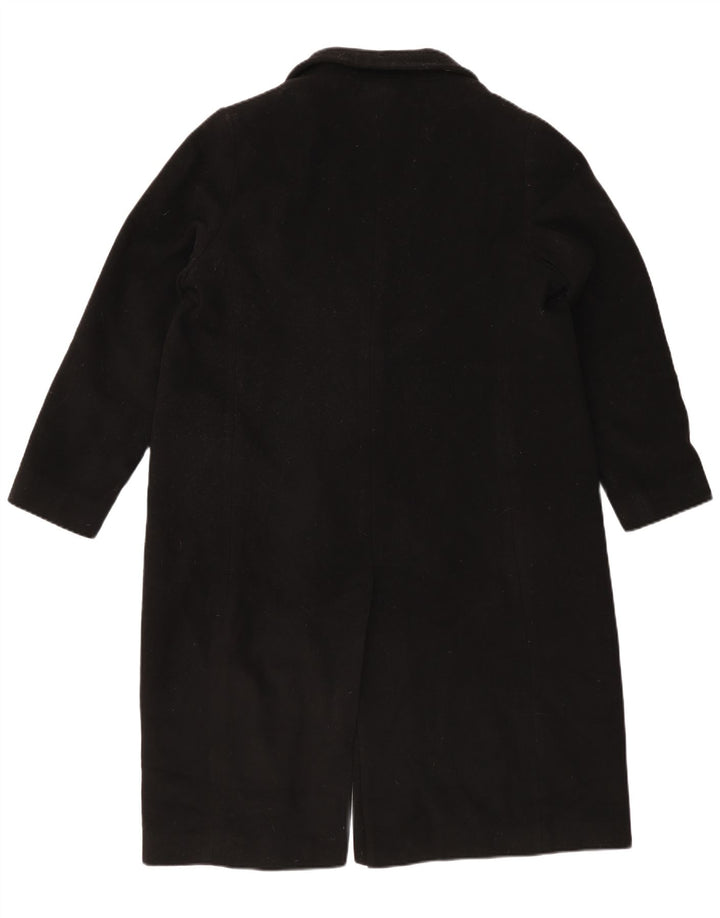 Marks & Spencer Damen Zweireihiger Mantel UK 18 XL Schwarze Wolle
