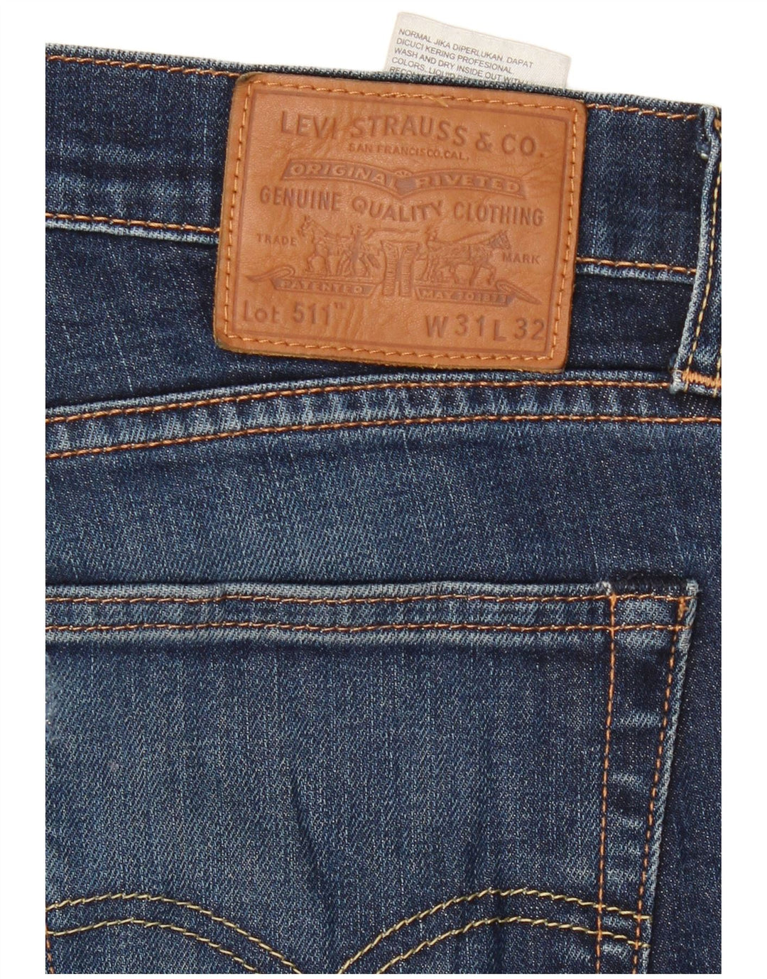 Levi's Damen 511 Slim Jeans W31 L32 Marineblaue Baumwolle