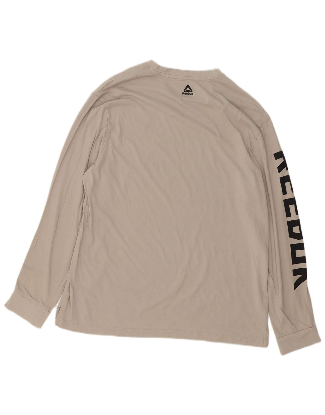 Reebok Herren Graphic Top Langarm Large Grau Baumwolle