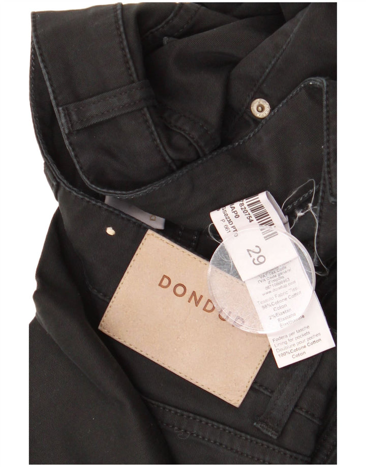 Dondup Damen Slim Jeans W29 L28 Schwarze Baumwolle