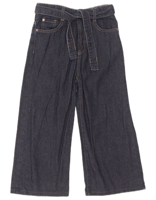 Benetton Girls Avril Wide Leg Jeans 10-11 Years XL W26 L19 Navy Blue