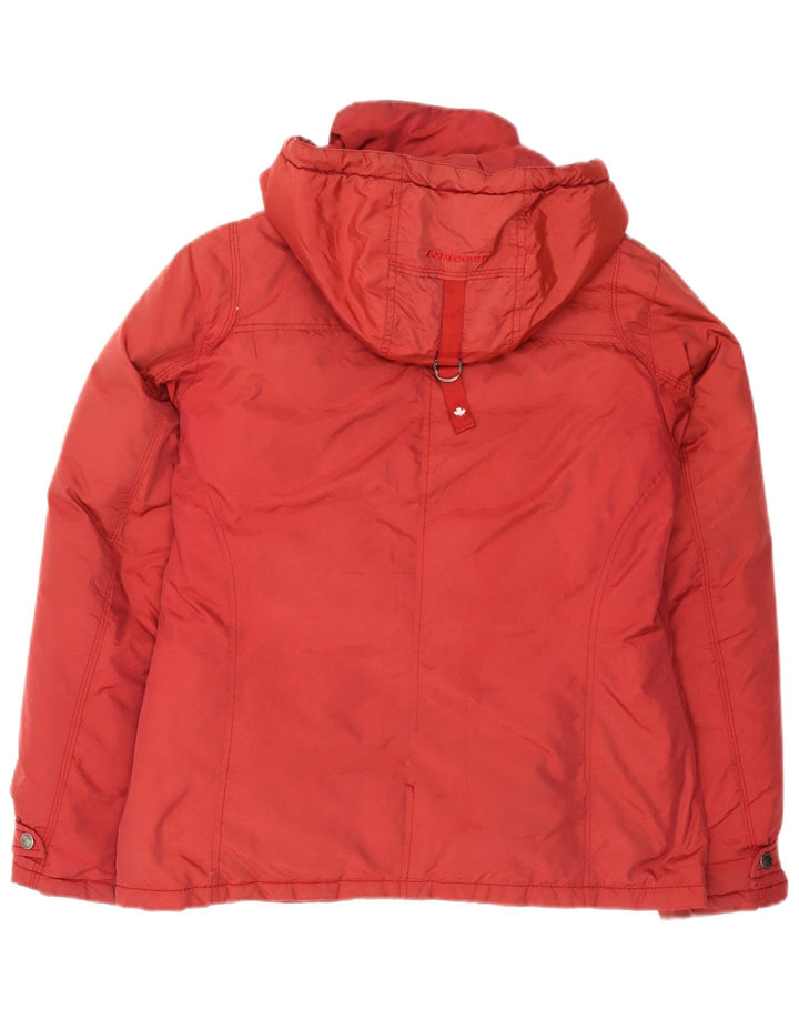 Canadiens Herren-Jacke mit Kapuze, gepolstert, IT 50, großes rotes Nylon