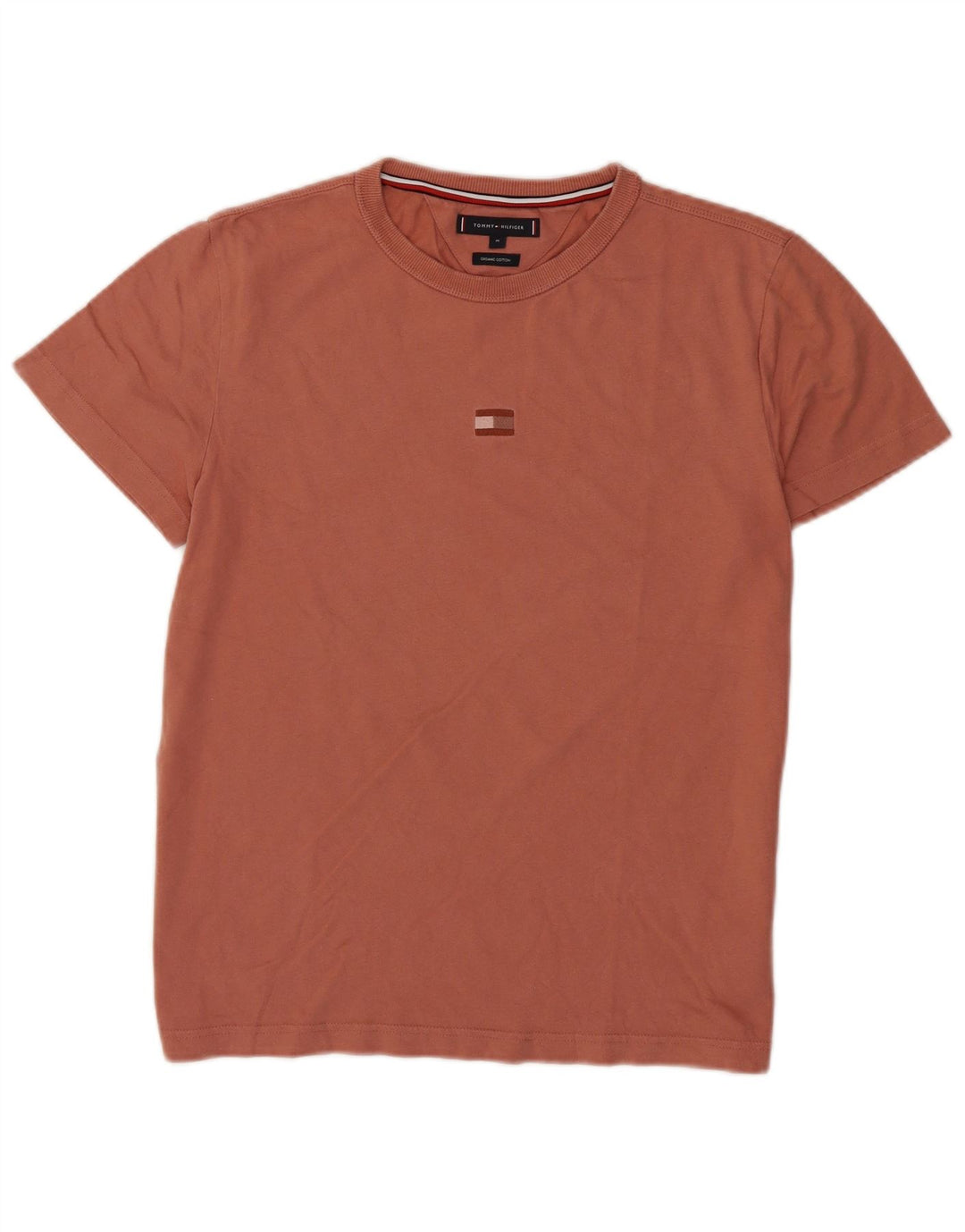 Tommy Hilfiger Herren T-Shirt Top mittelbraune Baumwolle