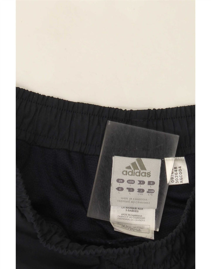Adidas Herren-Trainingshose, Jogginghose, groß, marineblau, gestreift, Polyester