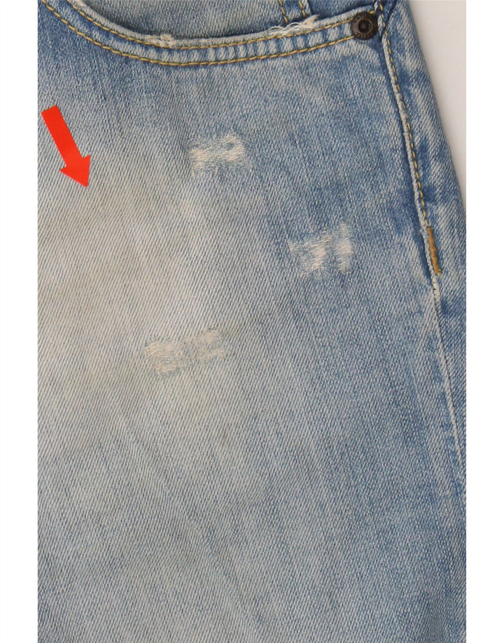 VINTAGE Mens Distressed Denim Shorts W28 Small  Blue Cotton Vintage Vintage and Second-Hand Vintage from Messina Hembry 