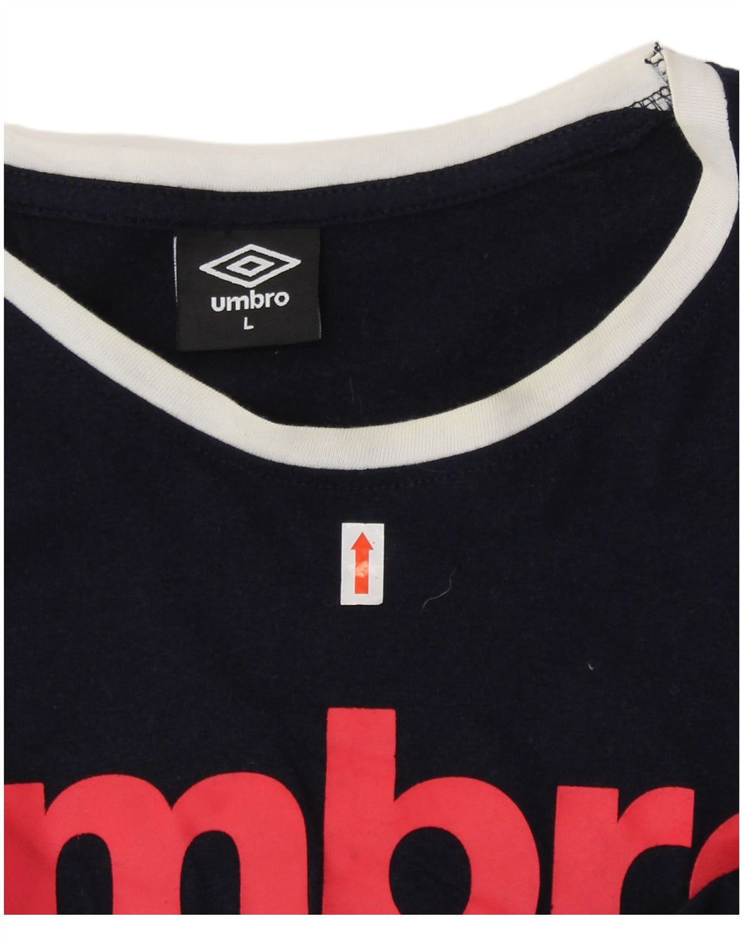 UMBRO Womens Graphic T-Shirt Top UK 16 Large Navy Blue Cotton