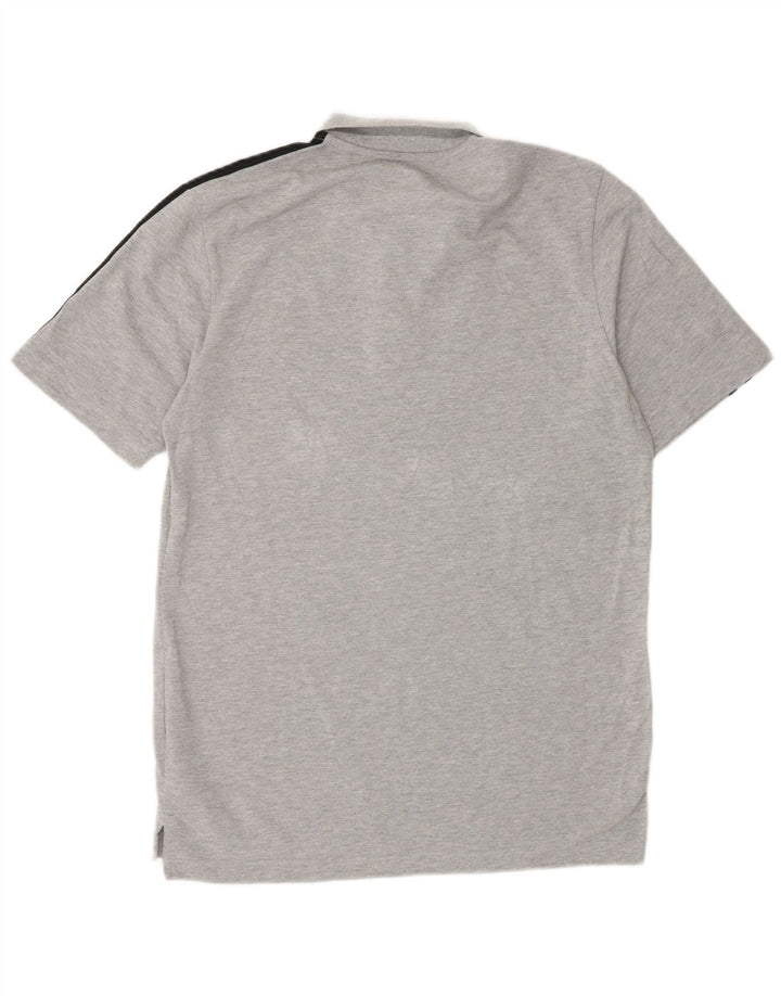 ADIDAS Mens Polo Shirt Small Grey Cotton