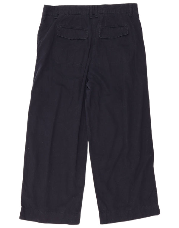 Marks & Spencer Damen Chinohose mit hoher Taille, UK 18, XL W38 L28, Marineblau