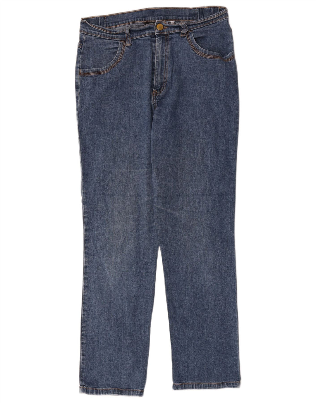 Marks & Spencer Damen Straight Jeans UK 12 Medium W30 L27 Blaue Baumwolle