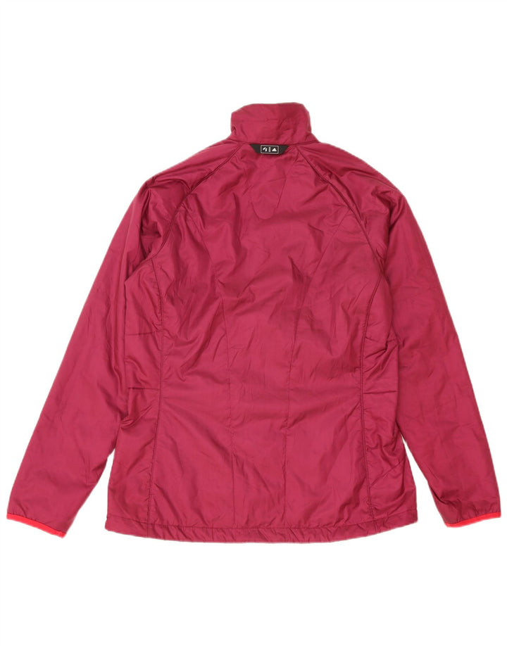 Adidas Damen Liner gepolsterte Jacke UK 16 Large Burgunderrot Polyester