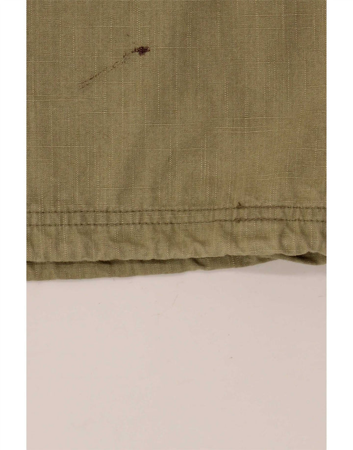 Weird Fish Herren-Bomberjacke mit Kapuze, UK 40, große Khaki-Baumwolle