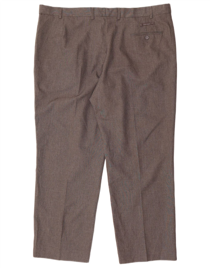 Marks & Spencer Herren-Anzughose in normaler Passform, W42, L29, Grau, Polyester