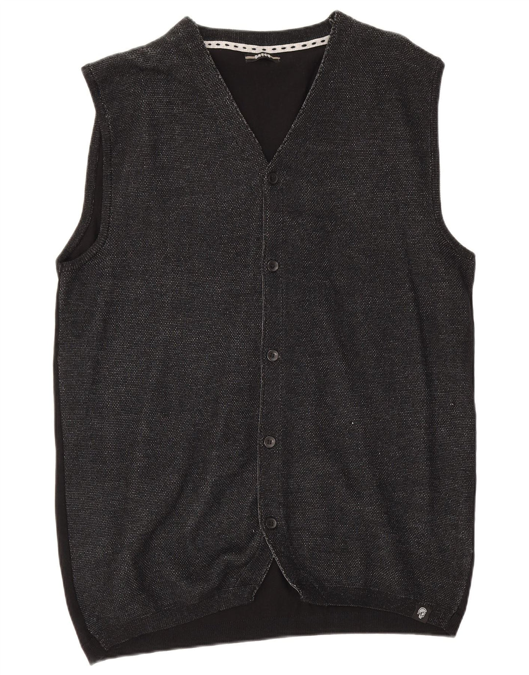 Datch Herren-Cardigan, ärmellos, 3XL, schwarze Viskose