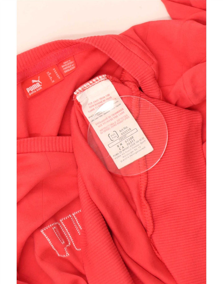 Puma Damen Grafik-Sweatshirt-Pullover UK 12 Mittelrote Baumwolle