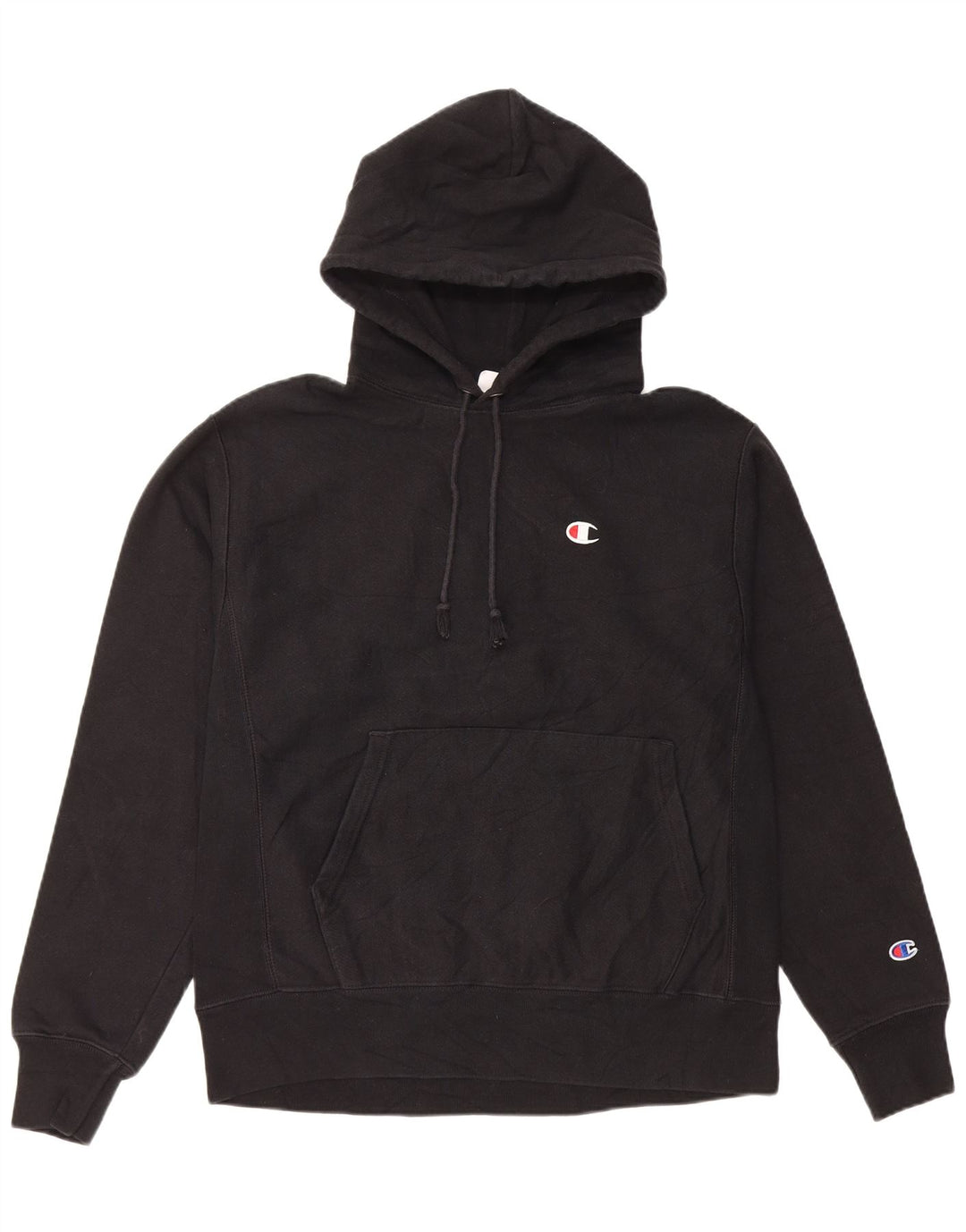 Champion Reverse Weave Hoodie-Pullover für Herren aus mittelschwarzer Baumwolle
