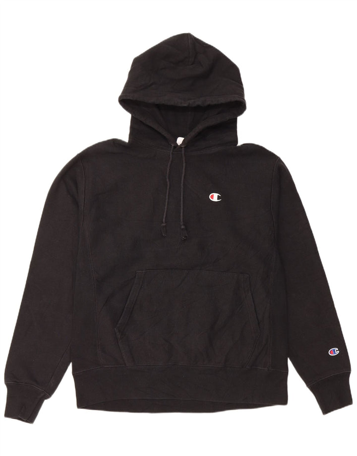 Champion Reverse Weave Hoodie-Pullover für Herren aus mittelschwarzer Baumwolle
