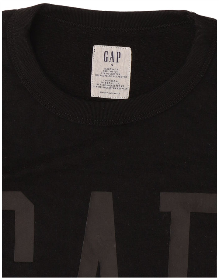 GAP Herren-Sweatshirt mit Grafik, Größe S, schwarze Baumwolle