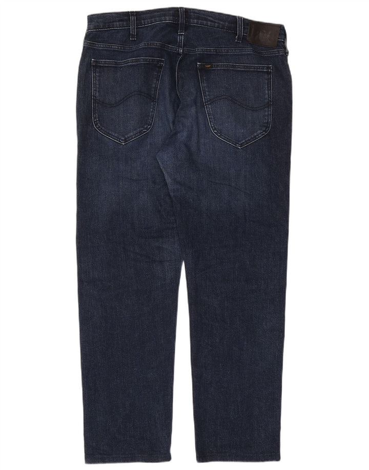 Lee Herren Straight Jeans W36 L32 Blaue Baumwolle