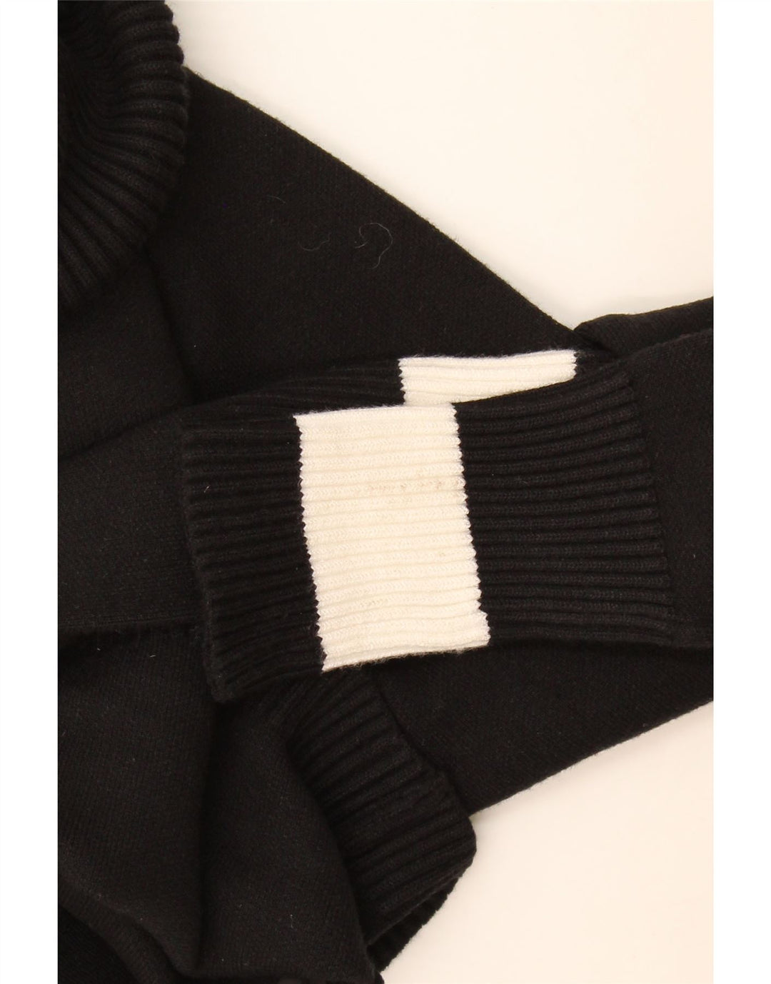 Zara Damen Crop Rollkragenpullover Pullover UK 12 Mittelschwarz Farbblock