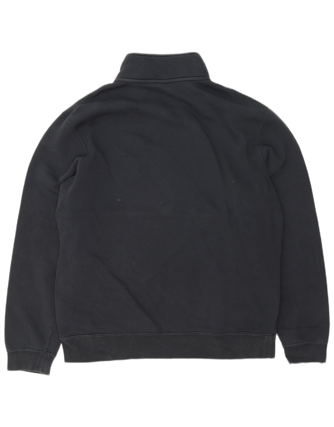 NIKE Herren-Sweatshirt mit Reißverschluss am Hals, groß, aus schwarzer Baumwolle