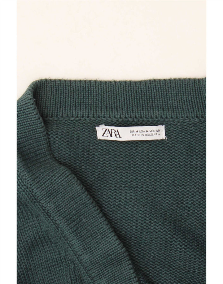 Zara Herren Strickjacke Mittelgrün