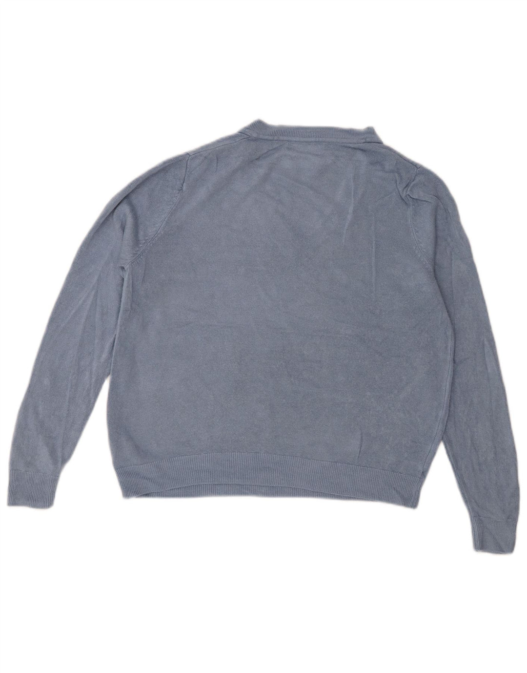MARKS & SPENCER Damen Crop V-Ausschnitt Pullover Pullover UK 14 Mittelblau