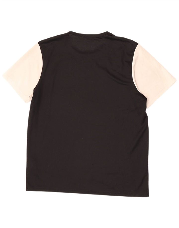 Adidas Herren Climalite T-Shirt Top Large Schwarz Colourblock Polyester