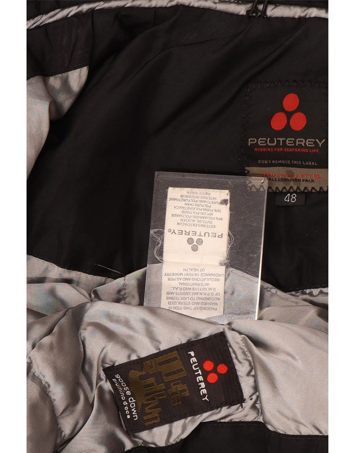 PEUTEREY Wattierter Damenmantel mit Kapuze IT 48 XL Schwarz Polyamid