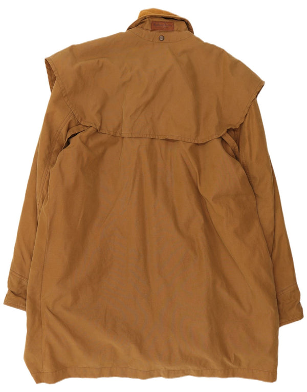 Marlboro Classics Herren Capelet-Mantel UK 40 Large Beige Baumwolle
