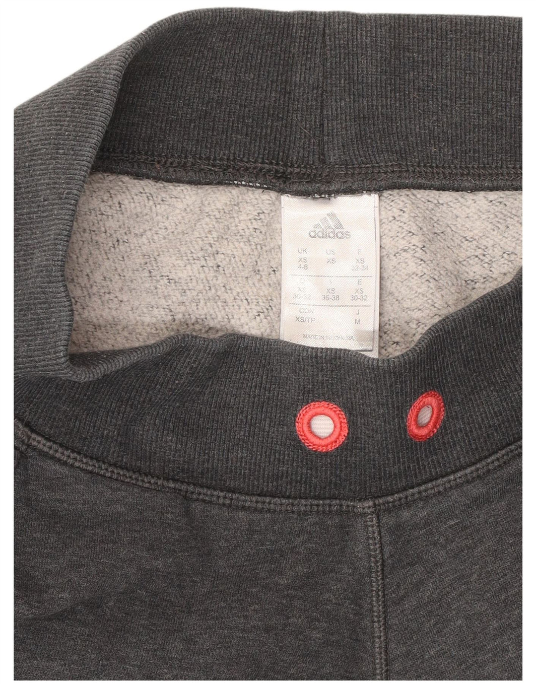 ADIDAS Damen-Trainingsanzug mit Grafik, Jogginghose, Größe 4/6, XS, graue Baumwolle